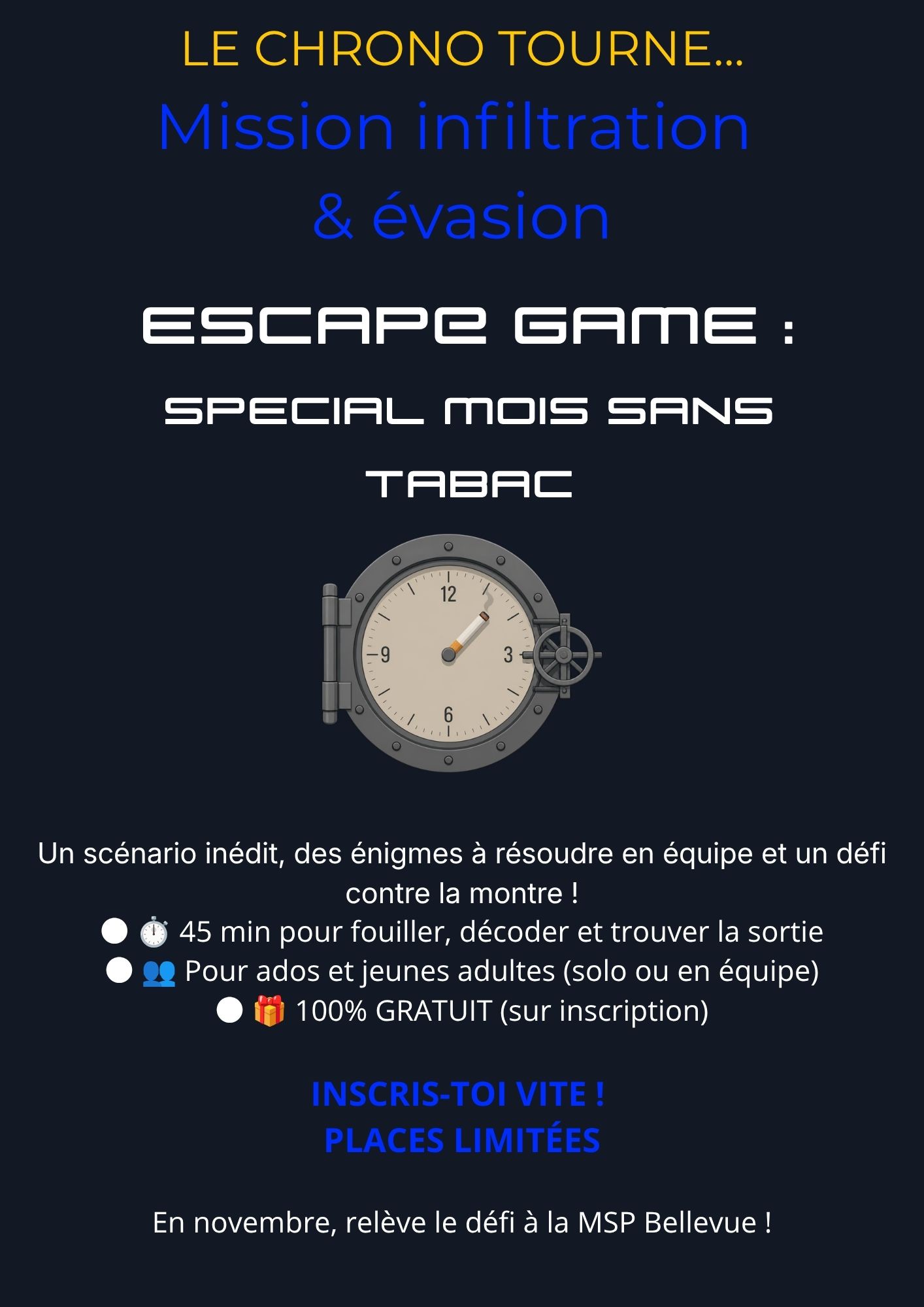 Escape Game : Mois Sans Tabac